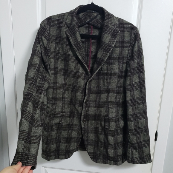 TAGLIATORE Plaid Blazer Jacket - Picture 3 of 15